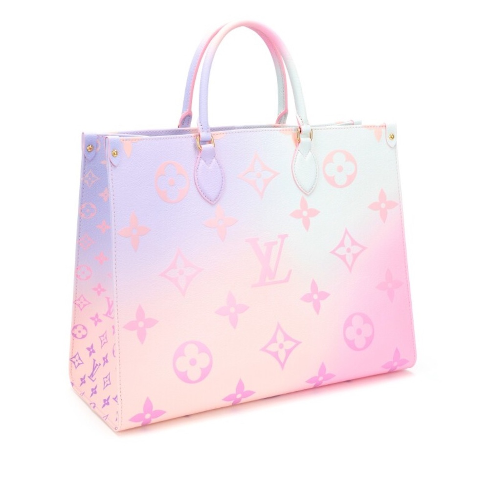 LOUIS VUITTON GRADIENT PINK AND LAVENDER ON THE GO TOTE GM
